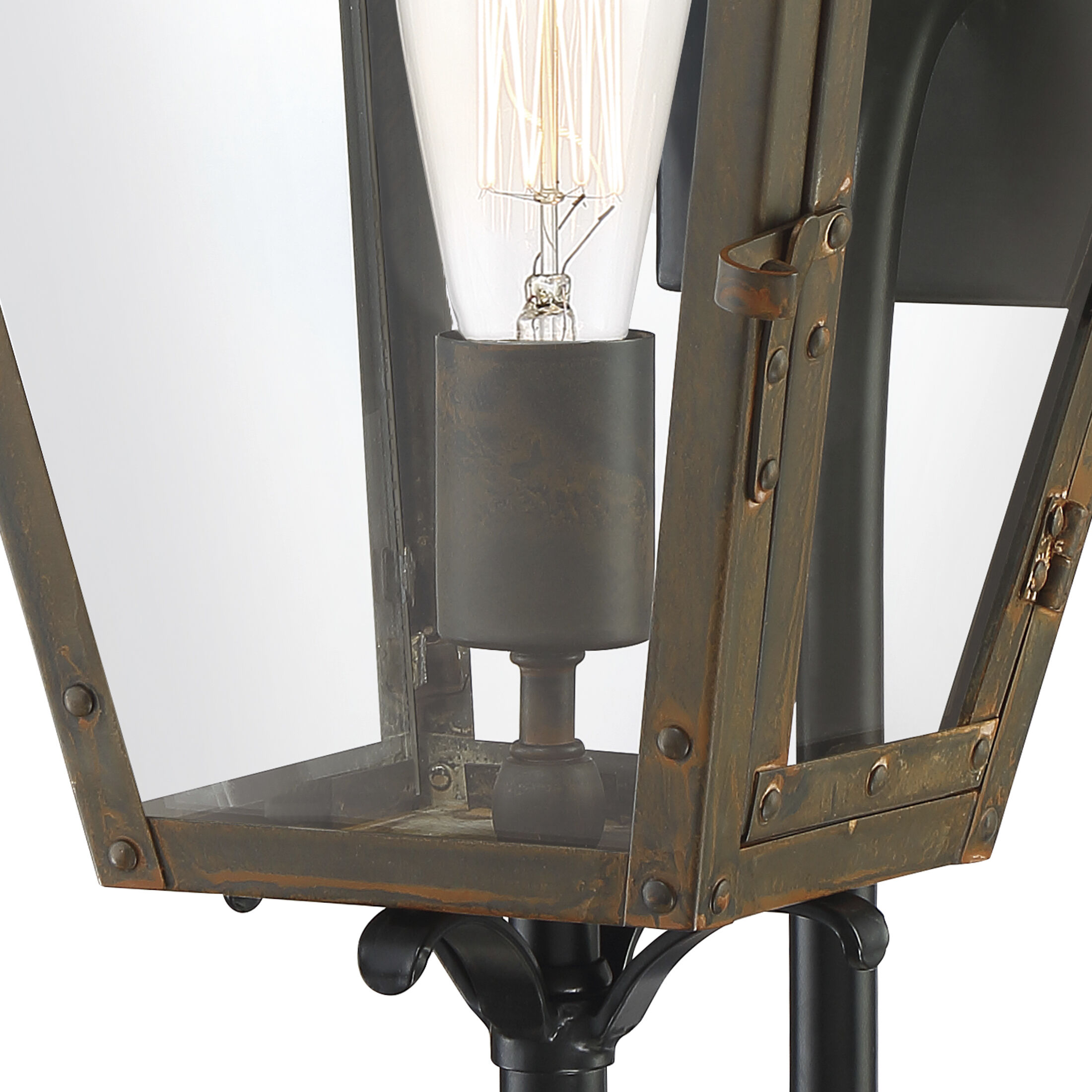 Rue De Royal 1 Light 21 inch Industrial Bronze Outdoor Wall Lantern