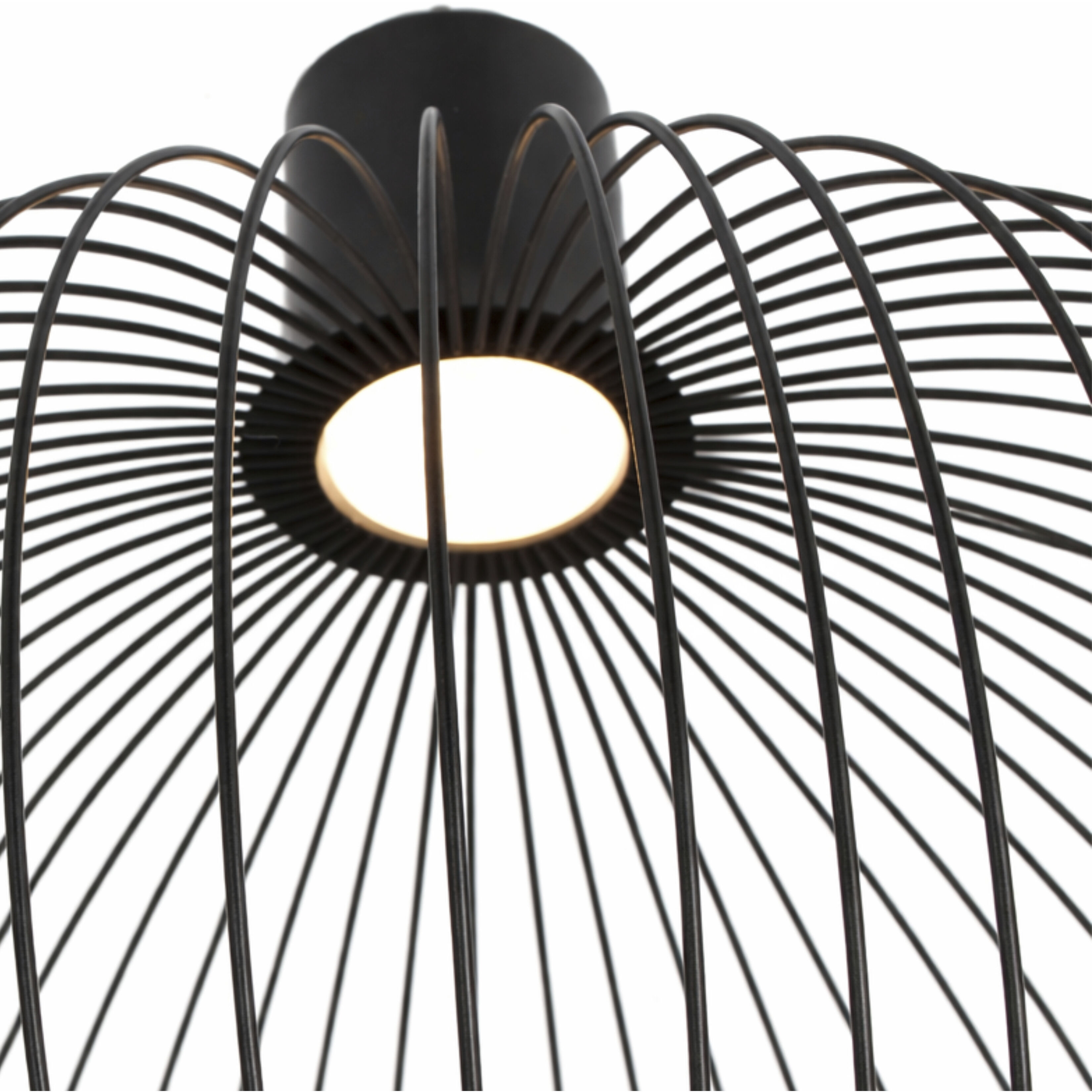 Orland Family 19 inch Matte Black Pendant Ceiling Light in 19" D x 19" W x 22" H, EVOLV