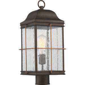 Howell 1 Light 19 inch Bronze and Copper Accents Outdoor Post Lantern