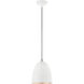 Arlington 1 Light 10 inch White with Brushed Nickel Accents Pendant Ceiling Light