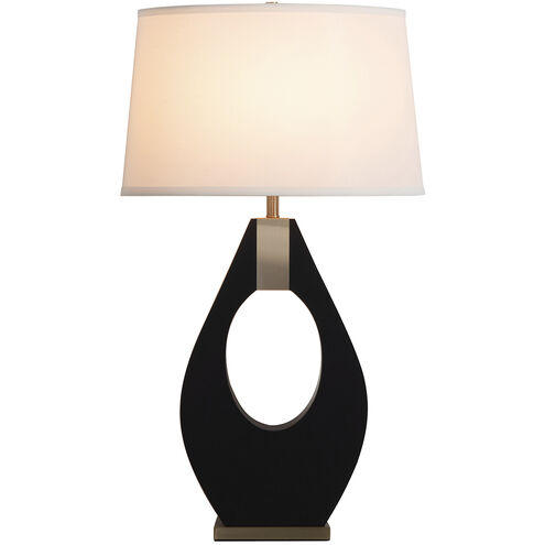 Pearson 30 inch 23.00 watt Ebony and Weathered Brass Table Lamp Portable Light