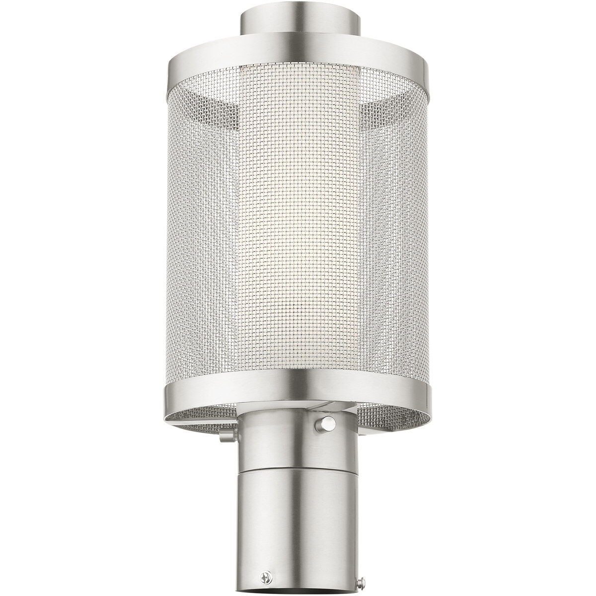 Nottingham 1 Light 15 inch Brushed Nickel Outdoor Post Top Lantern