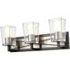 Riverdale 3 Light 21.5 inch Satin Nickel and Graphite Bath Vanity Wall Light