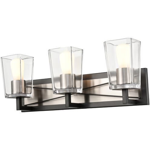 Riverdale 3 Light 21.5 inch Satin Nickel and Graphite Bath Vanity Wall Light