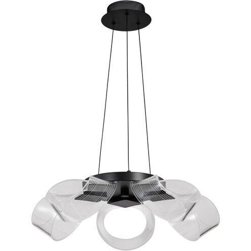 Barnett LED 20.88 inch Matte Black Chandelier Ceiling Light