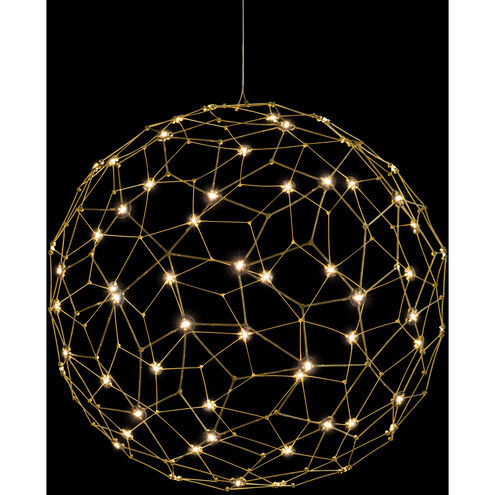 Spheris LED 23.63 inch Natural Brass Globe Pendant Ceiling Light