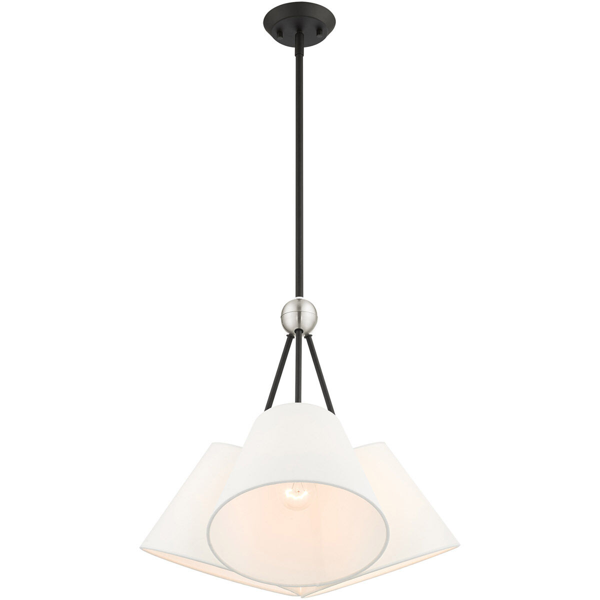 Prato 3 Light 21 inch Black Chandelier Ceiling Light