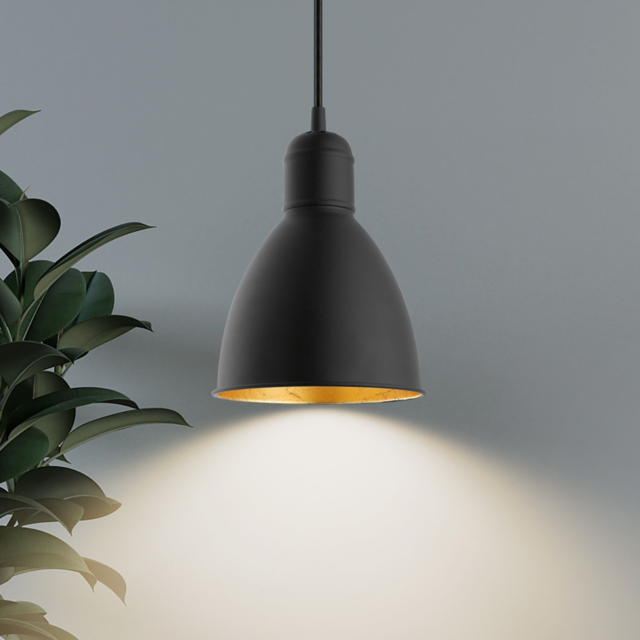 Priddy 2 1 Light 6.1 inch Black and Gold Mini Pendant Ceiling Light