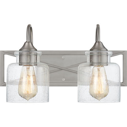 Bartley 2 Light 16 inch Brushed Nickel Bath Light Wall Light