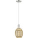 Downtown Urban Preston 1 Light 6.25 inch Brushed Satin Nickel Mini Pendant Ceiling Light in Mercury