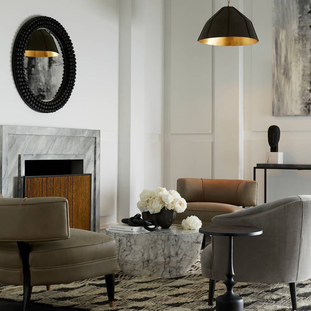 Godwin 32 inch White Faux Marble Coffee Table