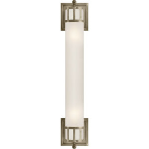 Openwork 2 Light 4.75 inch Antique Nickel Bath Sconce Wall Light