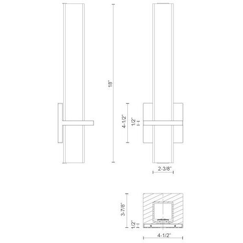 Nepal Wall Sconce Wall Light in Chrome