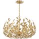 Broche 6 Light 27 inch Antique Gold Chandelier Ceiling Light