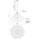 Bolla LED 16.5 inch Black Chandelier Ceiling Light in Matte Opal Glass