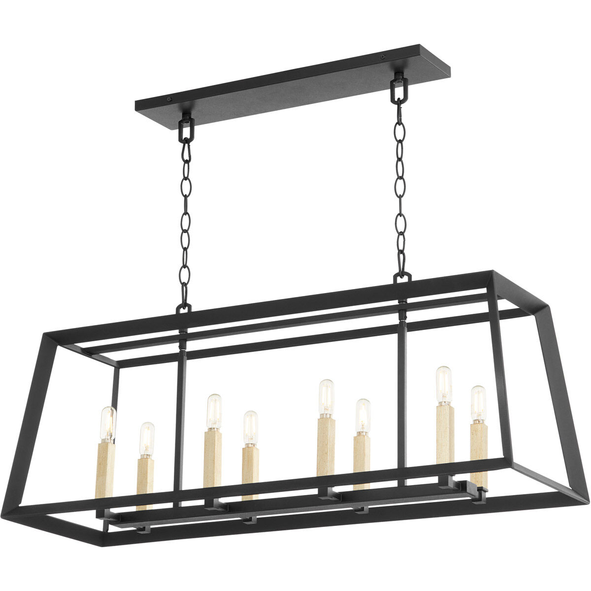 Hyperion 8 Light 37 inch Noir Island Light Ceiling Light