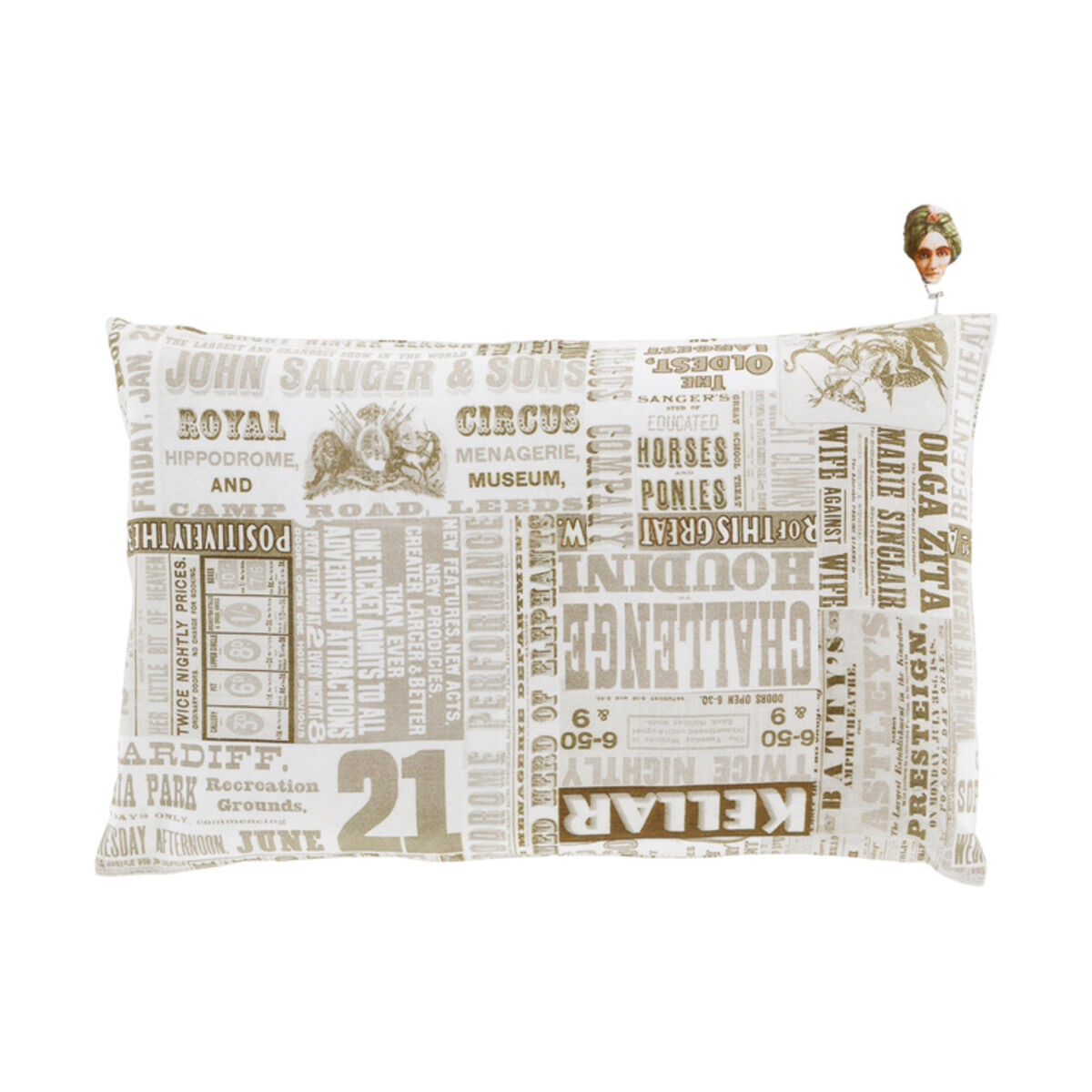 Mind Games 19 X 13 inch Camel and Dark Green Lumbar Pillow