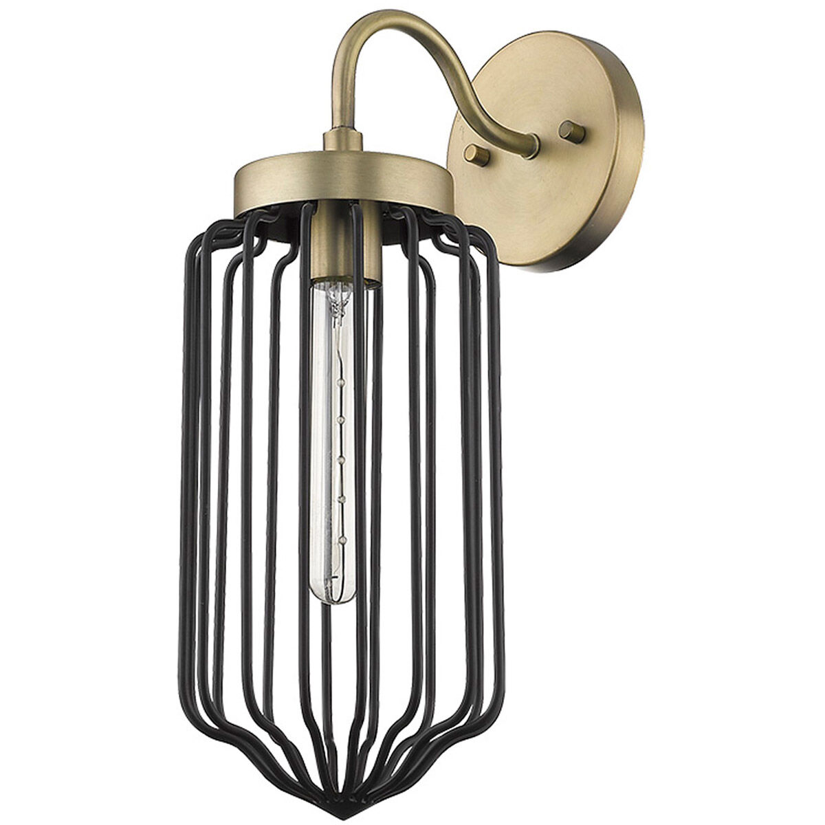 Reece 1 Light 6 inch Aged Brass Sconce Wall Light