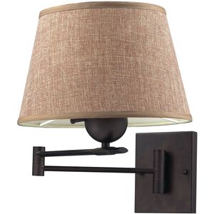 Joshua 25 inch 150 watt Aged Bronze Swingarm Sconce Wall Light in Standard