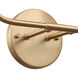 Hoyle 2 Light 16 inch Brushed Gold Vanity Light Wall Light
