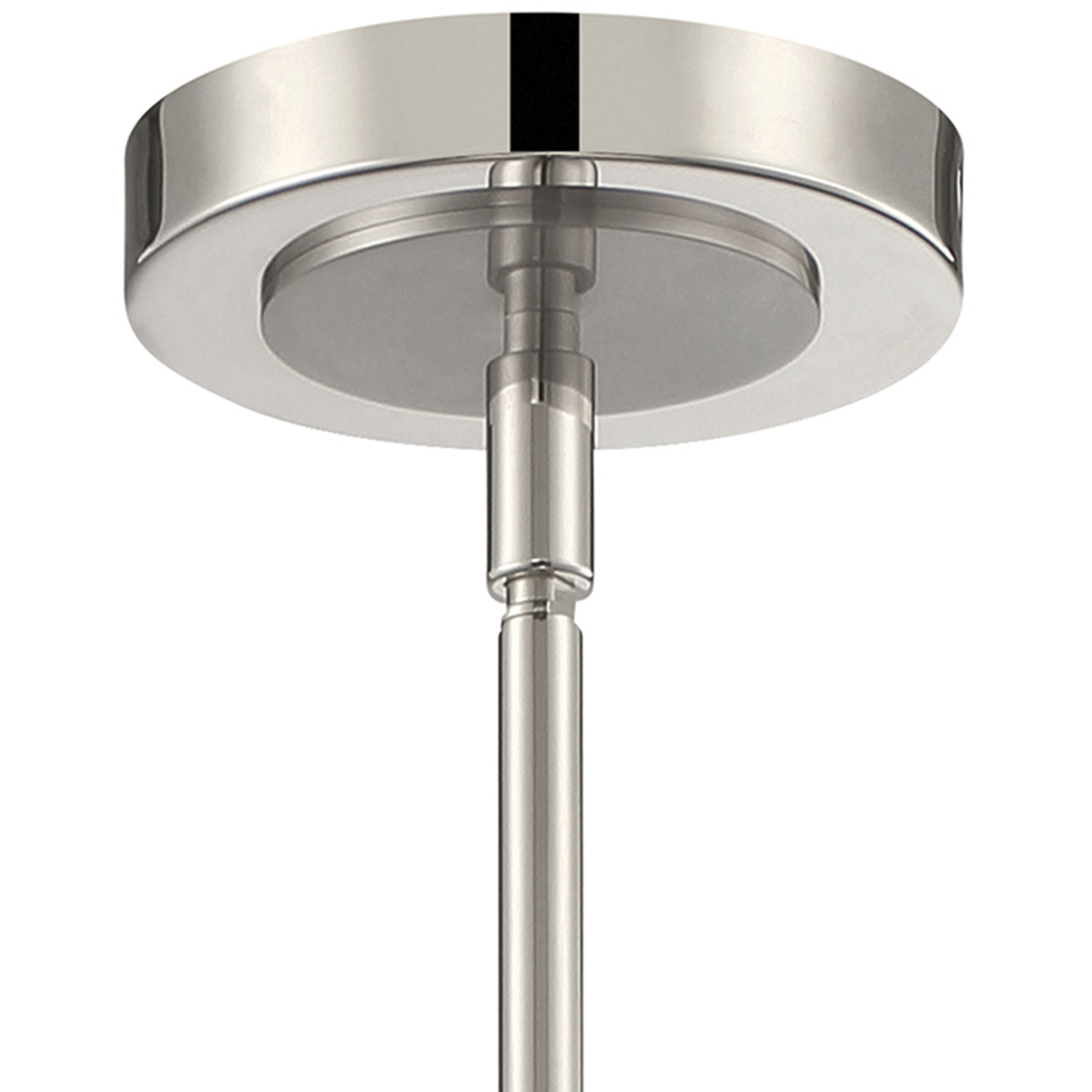 Charis 1 Light 12.5 inch Polished Nickel with Brushed Nickel Pendant Ceiling Light