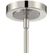 Charis 1 Light 12.5 inch Polished Nickel with Brushed Nickel Pendant Ceiling Light