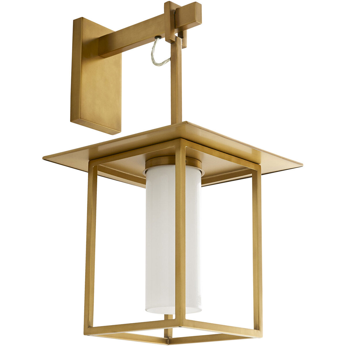 Temple Sconce Wall Light in Antique Brass