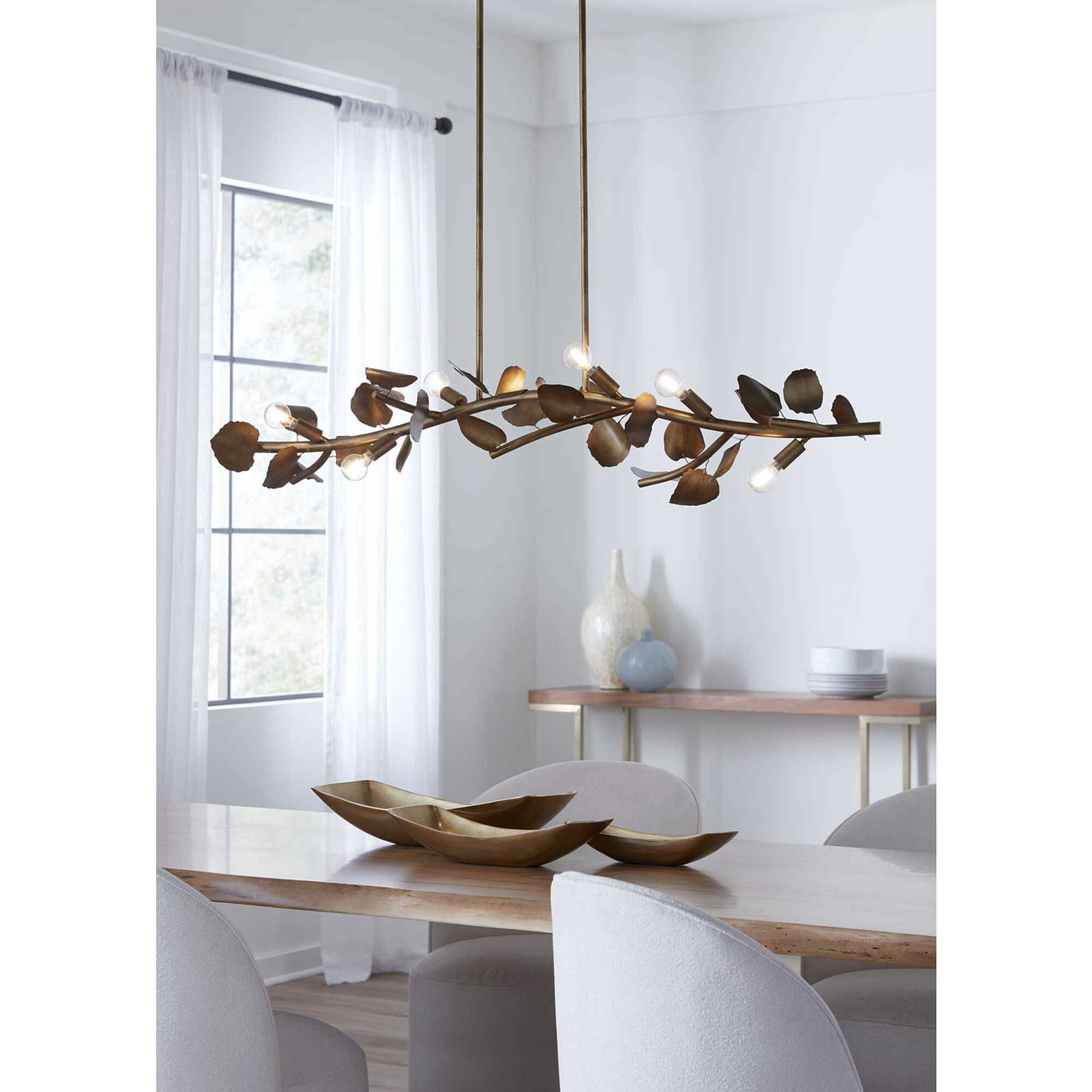 Laurel 7 Light 50.5 inch Gold Ombre Linear Chandelier