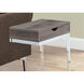 Bethlehem 25 X 16 inch Dark Taupe Accent End Table or Snack Table