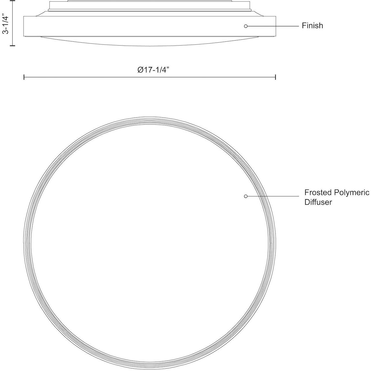 Brunswick LED 17.25 inch White Flush Mount Ceiling Light
