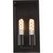 Voir 2 Light 6 inch Black Wall Sconce Wall Light