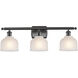 Ballston Dayton 3 Light 26 inch Oil Rubbed Bronze Bath Vanity Light Wall Light in White Glass, Ballston