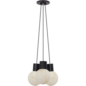 Sean Lavin Mina 3 Light 9 inch Black Chandelier Ceiling Light