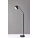 Ashbury 46 inch 60.00 watt Black with Antique Brass Accents Floor Lamp Portable Light, Simplee Adesso 