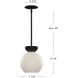 Arcadia Pendant Ceiling Light in Black, Smoked Glass