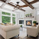 Swirl 54 inch Matte Black Distressed Koa with Distressed Koa Blades Downrod Ceiling Fans, Smart Fan