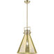 Downtown Urban Newton Cone 1 Light 14 inch Champagne Bronze Pendant Ceiling Light in Mercury