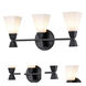 Bowtie 3 Light 22.5 inch Matte Black Bath Bar Wall Light