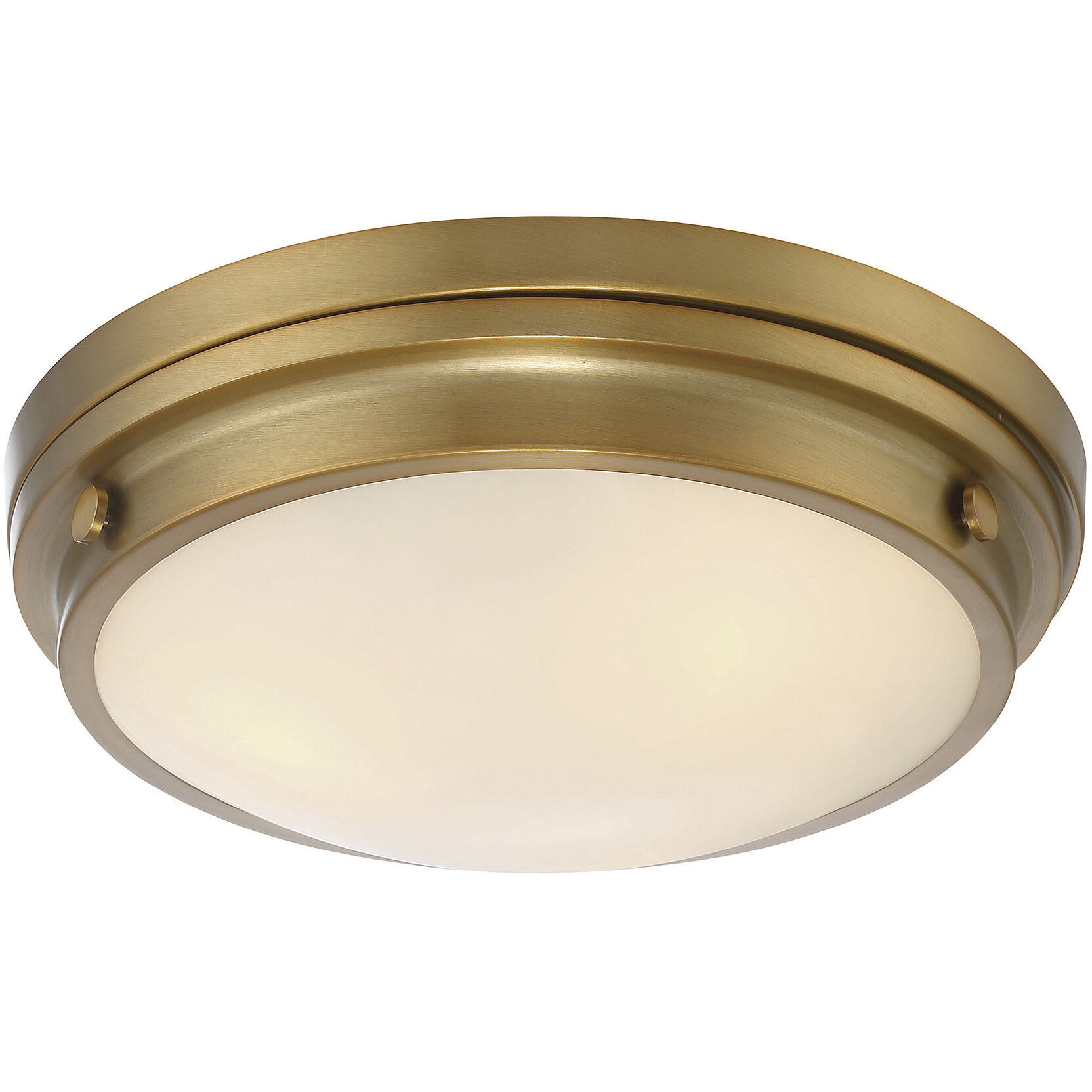Lucerne 3 Light 15 inch Warm Brass Flush Mount Ceiling Light, Essentials
