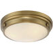 Lucerne 3 Light 15 inch Warm Brass Flush Mount Ceiling Light, Essentials