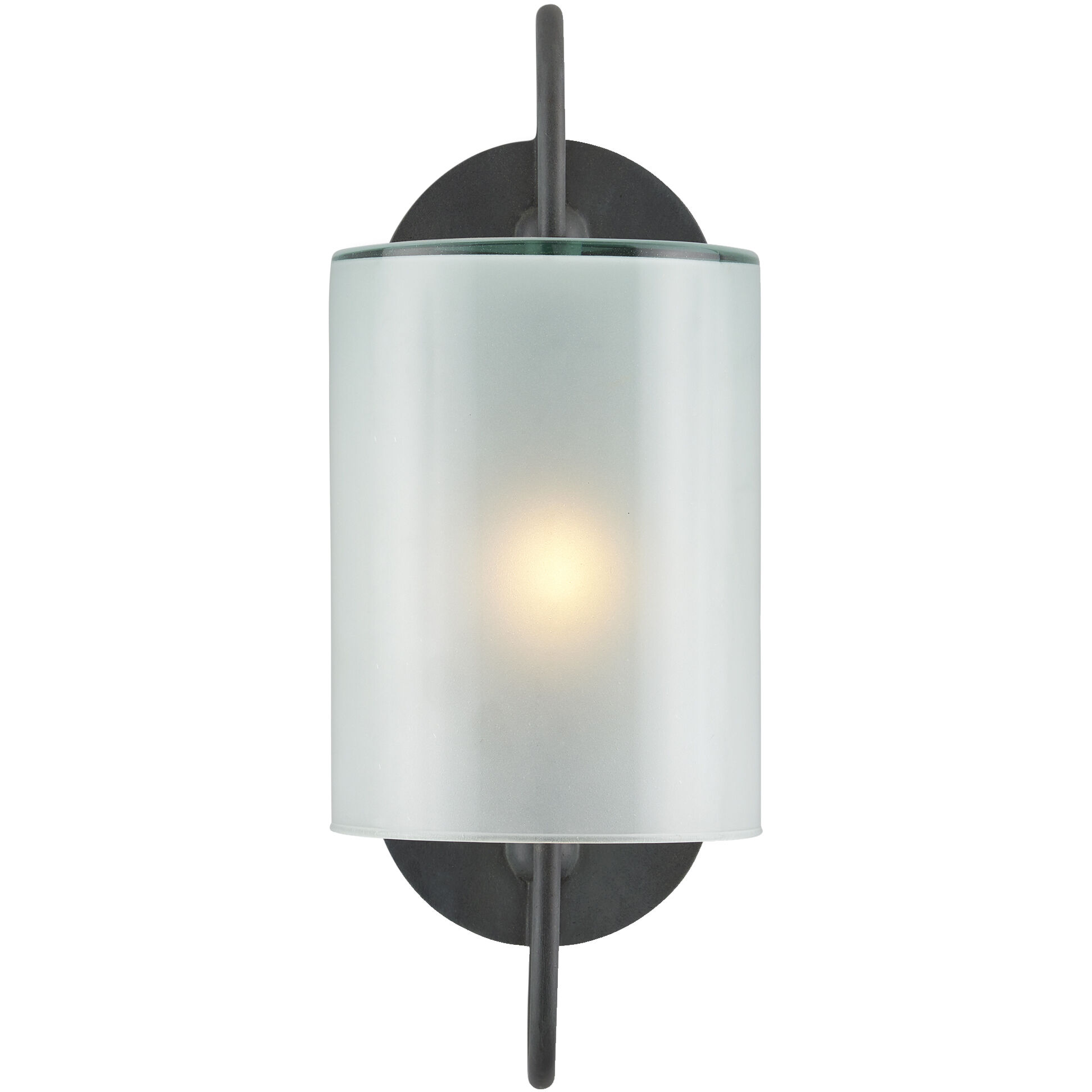 Glacier 1 Light 6 inch Antique Bronze and Frosted White Bath Sconce Wall Light