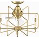 Influencer 14 inch Brushed Satin Brass with Clear Blades Indoor Ceiling Fan