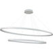 Ovale LED 27.63 inch White Chandelier Ceiling Light