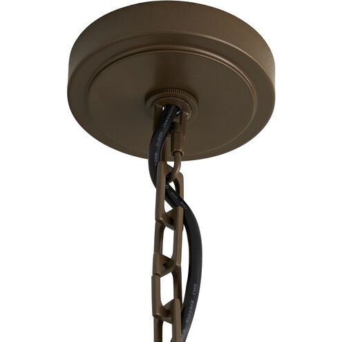 Shani 3 Light 13.5 inch Aged Brass Outdoor Pendant 
