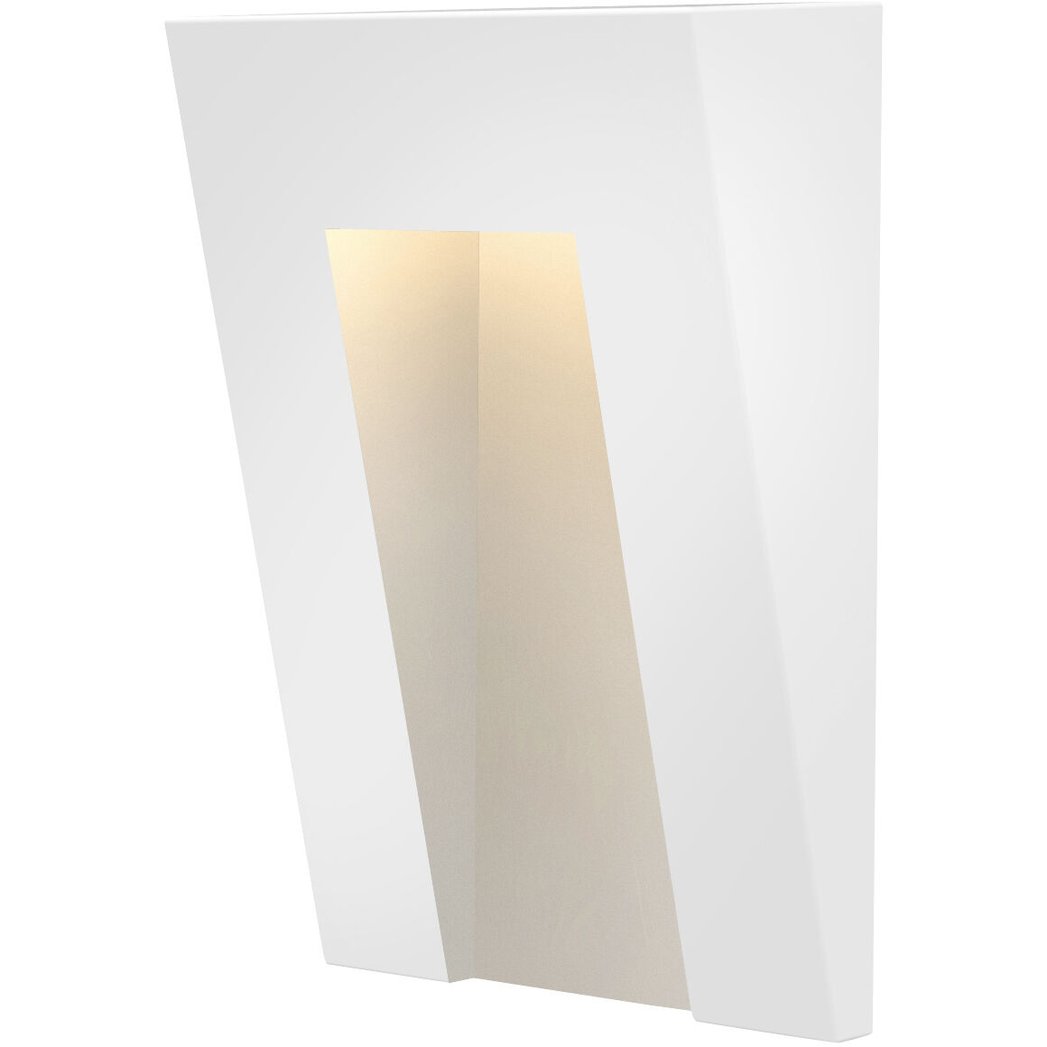 Taper 12v 1.20 watt Satin White Landscape Deck Sconce, Vertical
