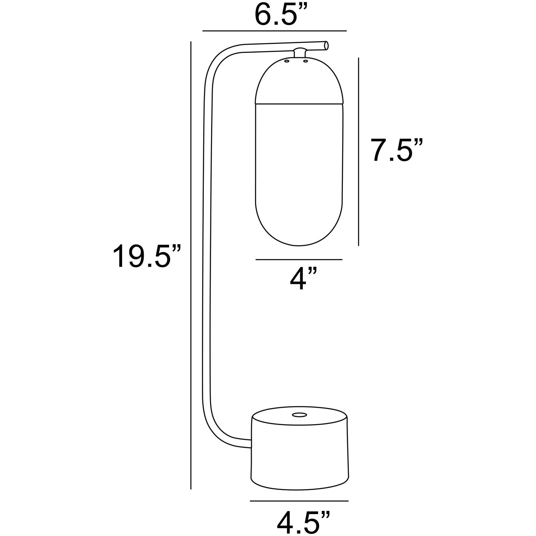 Firefly 19.5 inch 60.00 watt White Table Lamp Portable Light
