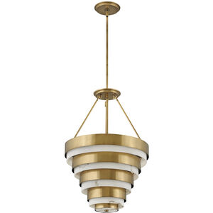 Lisa McDennon Echelon LED 18 inch Heritage Brass Indoor Chandelier Ceiling Light