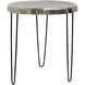 Logan 18 inch Silver/Black Accent Table