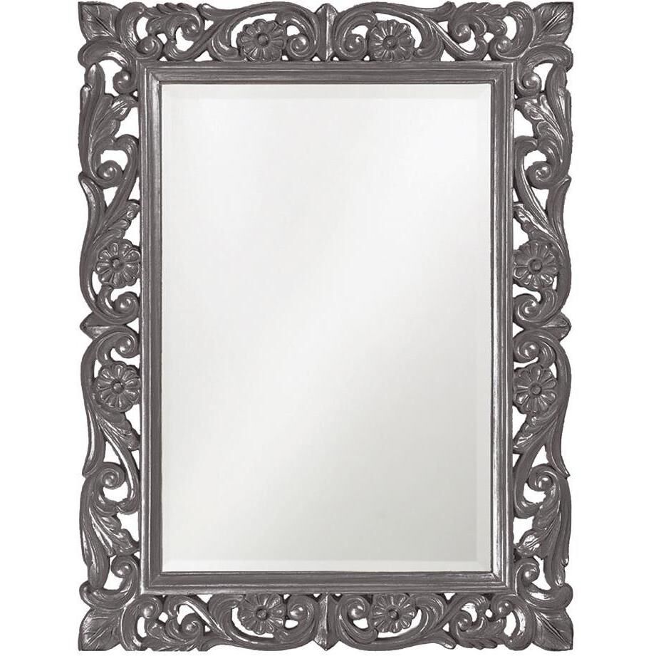 Chateau 42 X 31 inch Glossy Charcoal Wall Mirror