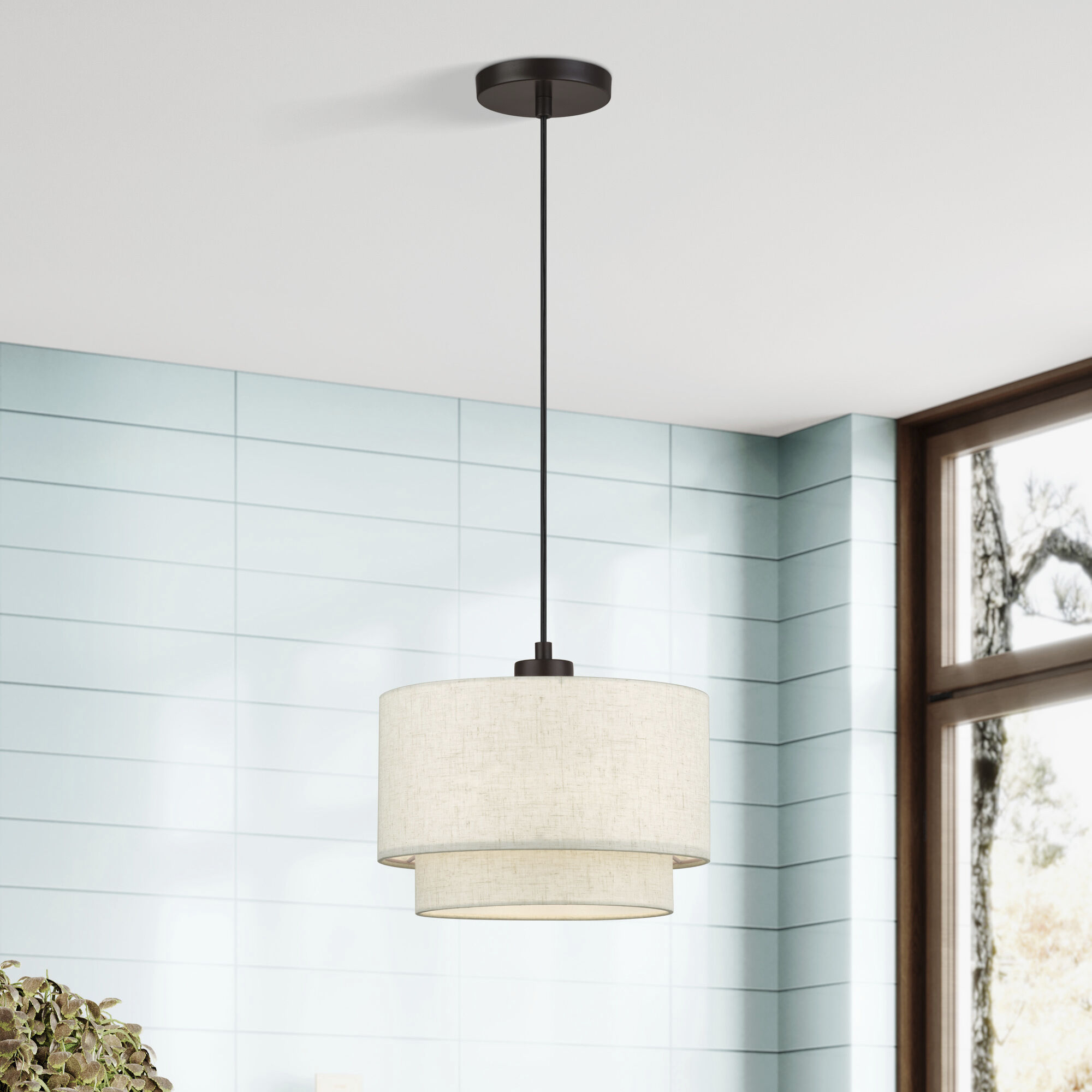 Manorwood 1 Light 12 inch English Bronze Pendant Ceiling Light
